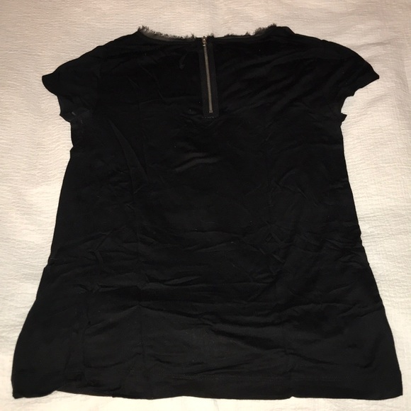 Loft black tee with exposed zipper - Picture 4 of 4